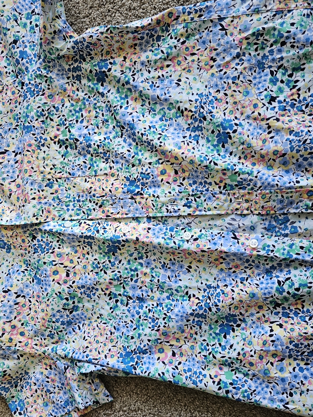 J. Crew Floral Cotton Sheet Set in Blue, Pink, Green, Cream